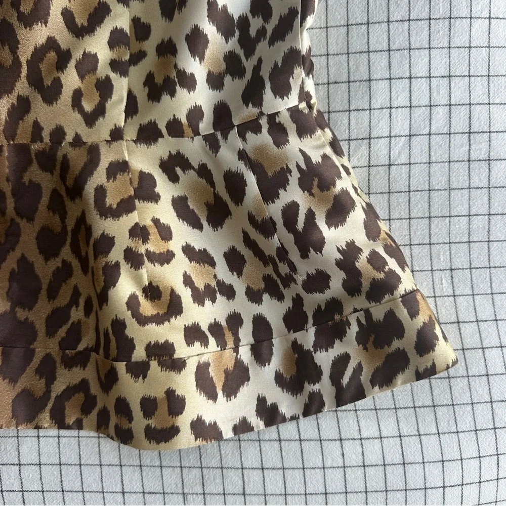 Kate Spade Leopard Peplum Top Rare - Picture 5 of 6